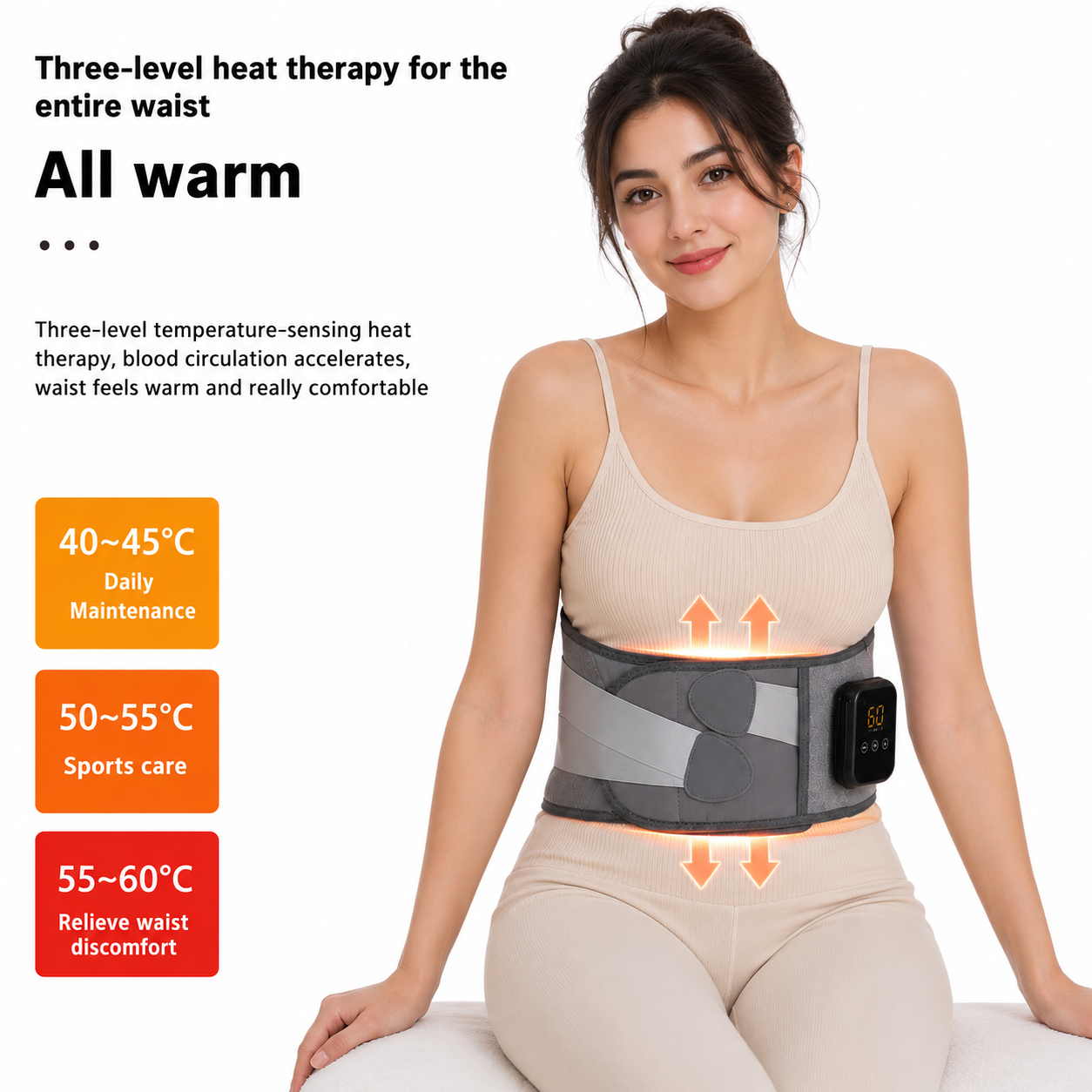 Electric Waist Support Rechargeable Massager Belt Multifunctional
